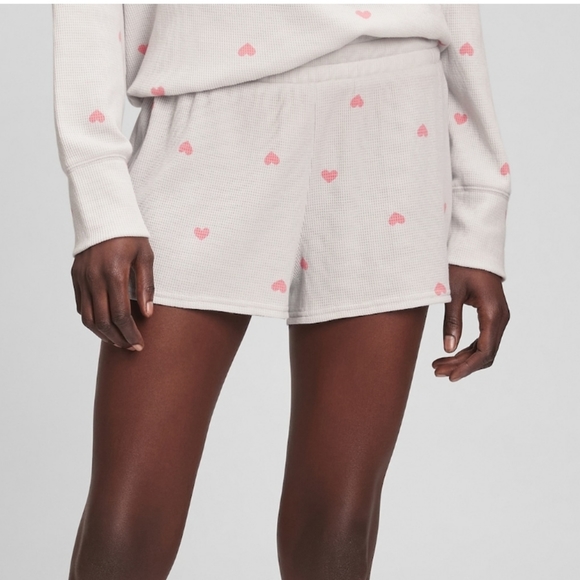 👀50% OFF💕NWT‼️ GAP brand Waffle-Knit Long Sleeve & Shorts Lounge Set - Picture 7 of 16